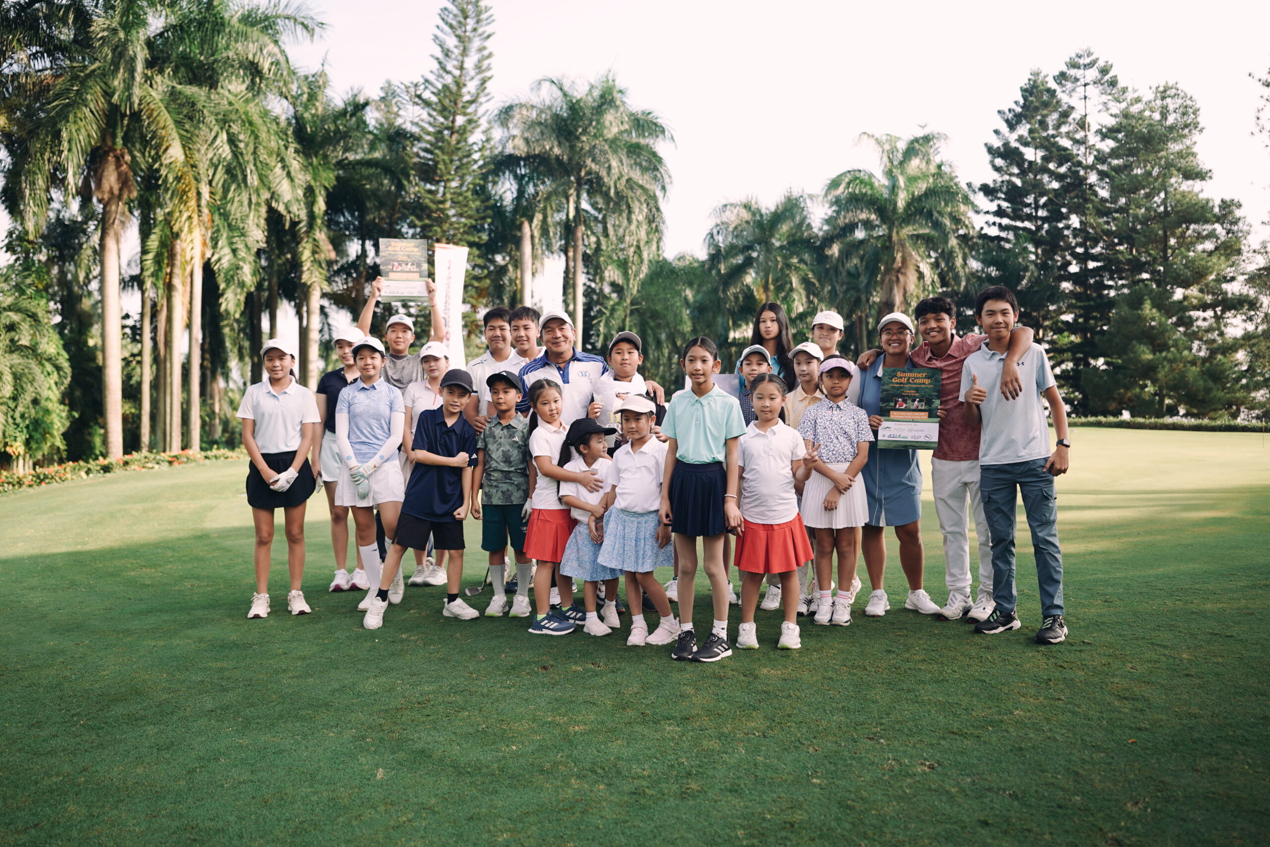 Coaches and junior golfers photos at Gunung Geulis during Summer Golf Camp 2025 